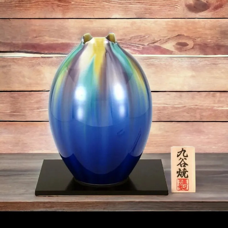 「訂購」日本製九谷燒釉彩花瓶(N176-07) 1 未命名 128