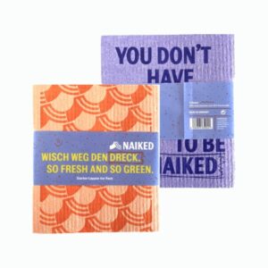 NAIKED 德國減塑生活 海綿洗碗布(四入)