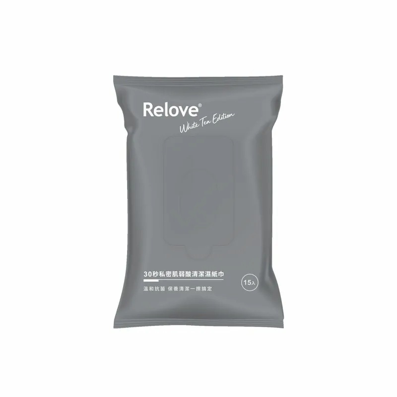 Relove 30秒私密肌弱酸清潔濕紙巾- 1包 (綠茶香 無涼感) 1 未命名 875