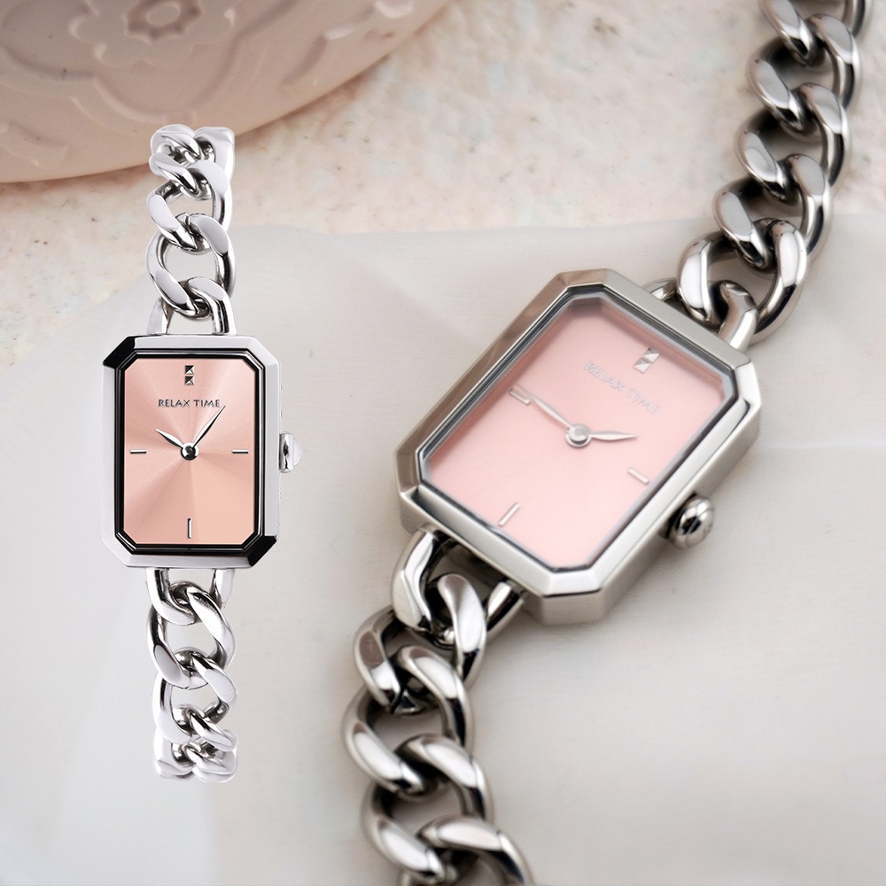 【RELAX TIME】 RELAX TIME 長方手鍊風格女錶 粉 (RT-109-2-05) 3 【RELAX TIME】 RELAX TIME 長方手鍊風格女錶 粉 (RT-109-2-05)