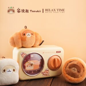 【RELAX TIME】 RELAX TIME 茶浣熊聯名 l 美味時光機 烤箱款 (RT-122C-02) l 不含電池 桌鐘 居家 禮物 鬧鐘 座鐘 檯鐘 床頭鐘 居家用品 生活選品 生活居家