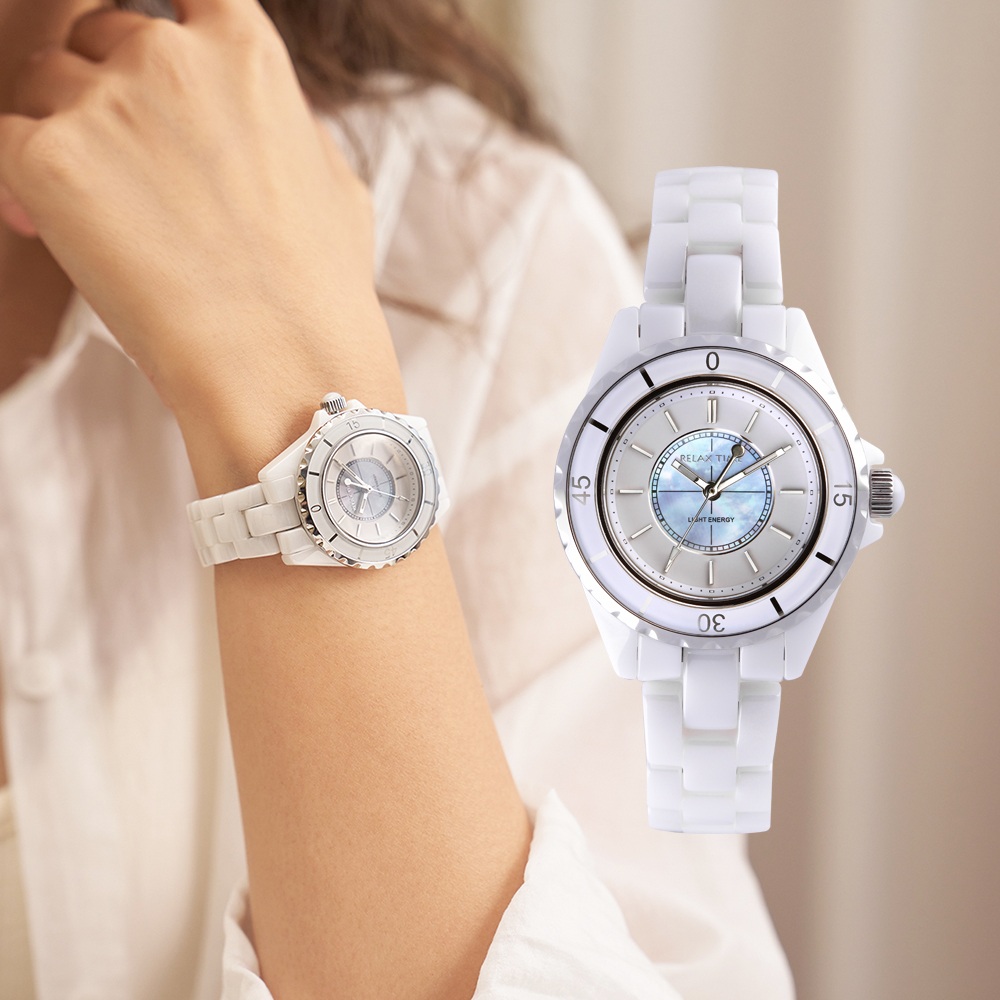 【RELAX TIME】 RELAX TIME |太陽能|時光御璽陶瓷系列-白銀 (RT-107S-1) 3 【RELAX TIME】 RELAX TIME |太陽能|時光御璽陶瓷系列-白銀 (RT-107S-1)