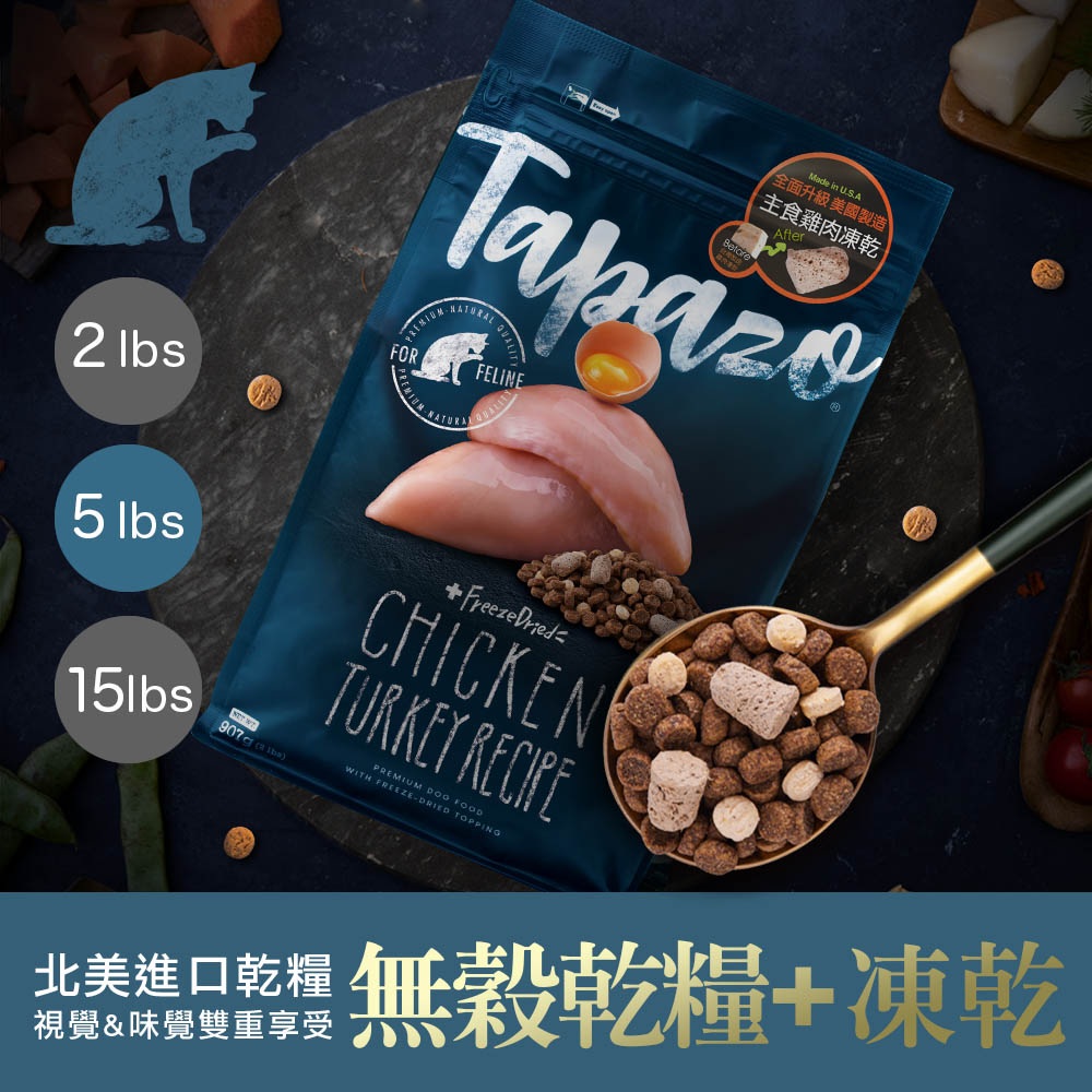 【凍乾雙饗宴】熟齡貓低敏火雞配方 5磅(2.27公斤)(貓飼料) 1 未命名 515