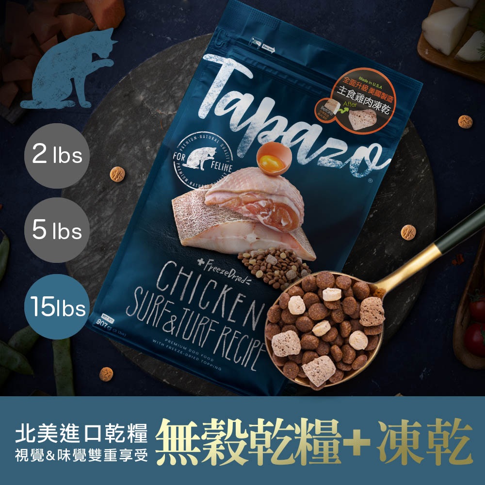 【凍乾雙饗宴】成幼貓低敏海魚+雞肉配方 15磅(6.8公斤)(貓飼料) 3 【凍乾雙饗宴】成幼貓低敏海魚+雞肉配方 15磅(6.8公斤)(貓飼料)