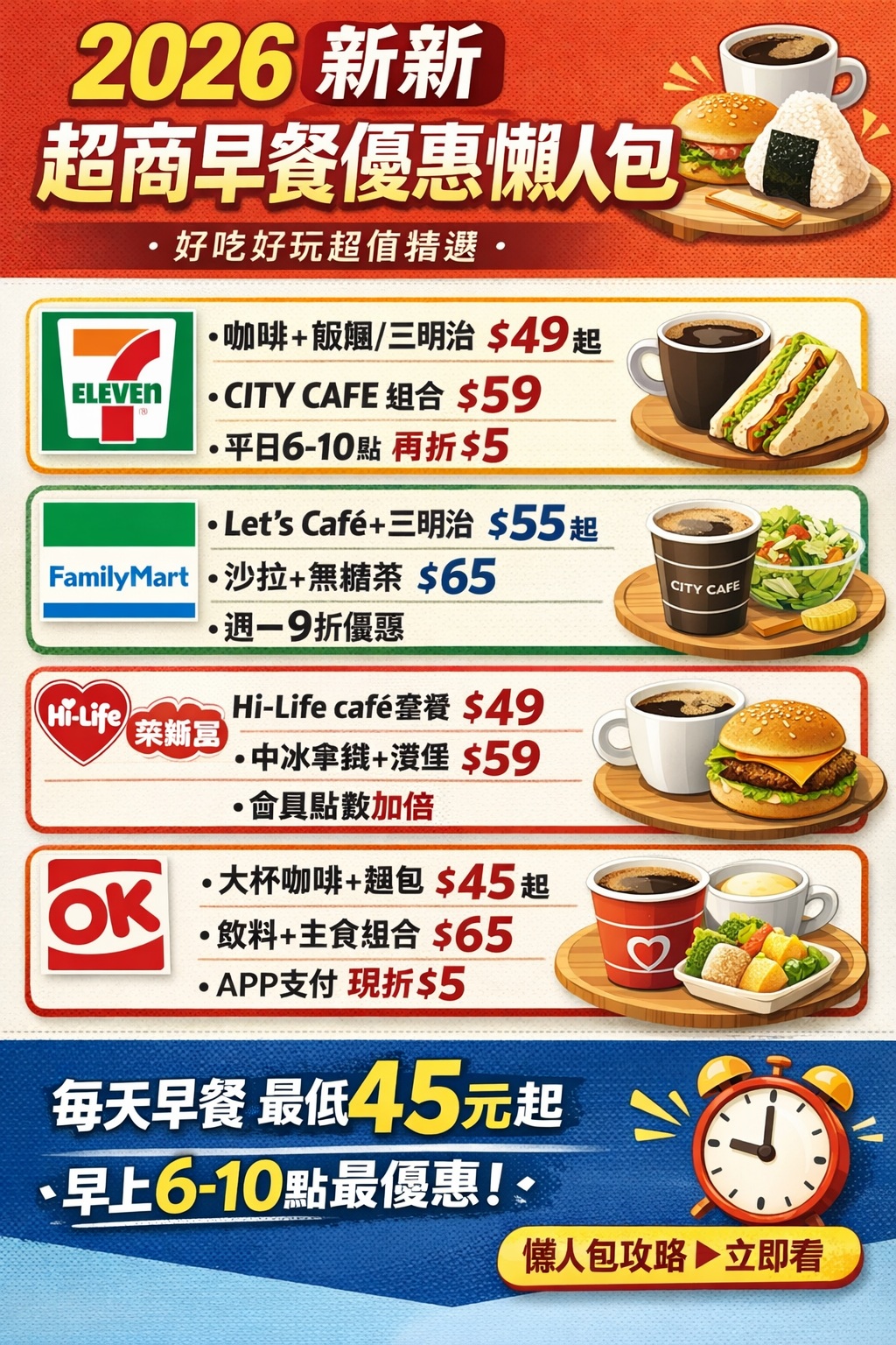 【2026 最新】超商早餐優惠懶人包
