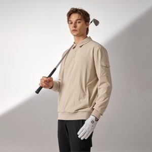 【XEXYMIX】 Men’s Flex 梭織Polo衫長袖上衣｜共4色｜XMK3QL1201