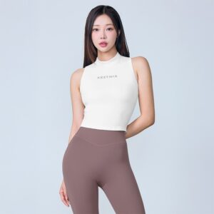 【XEXYMIX】 高領徽標短版背心上衣｜共4色｜XFK3BL1508