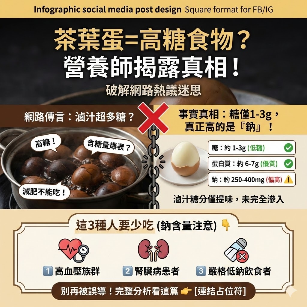 茶葉蛋是高糖食物嗎？（破解網路爭論）