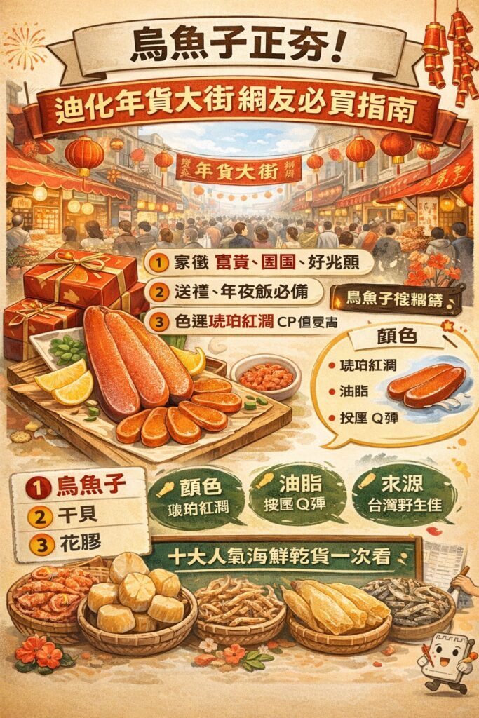 烏魚子正夯！迪化年貨大街網友必買指南