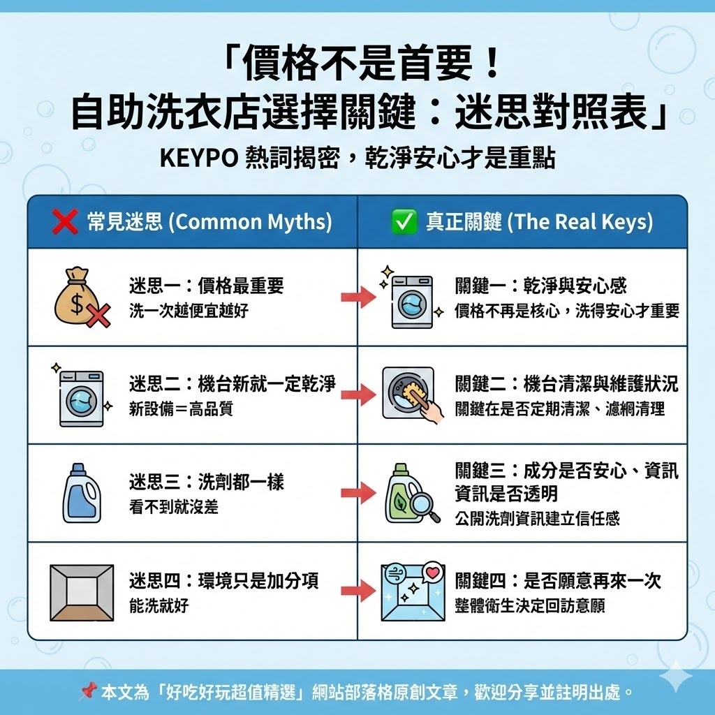 自助洗衣店怎麼選？價格不是首要！KEYPO 揭密真正影響選店的三大關鍵