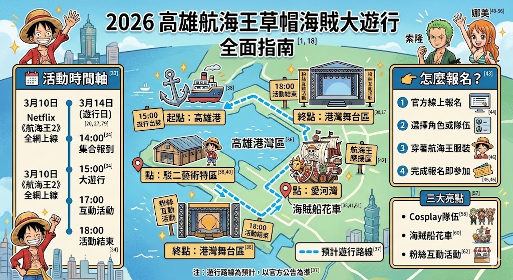 2026高雄航海王草帽海賊大遊行全面指南