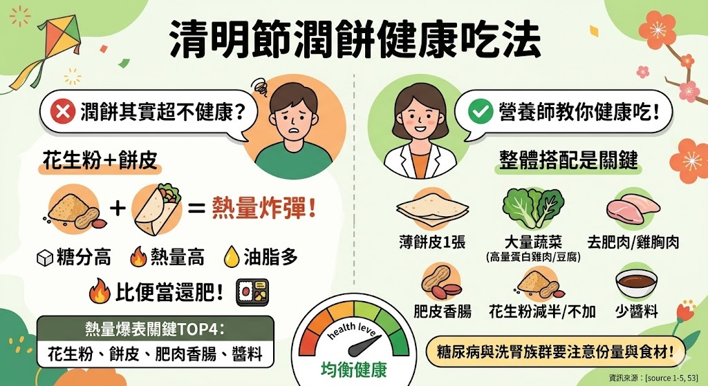 清明節潤餅健康吃法