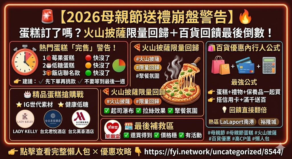 2026母親節送禮崩盤警告