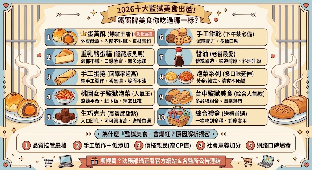 2026十大監獄美食出爐
