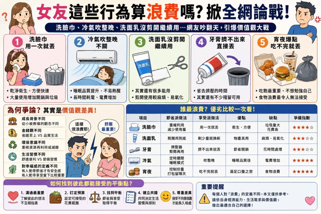 女友這些算浪費嗎？掀全網論戰！