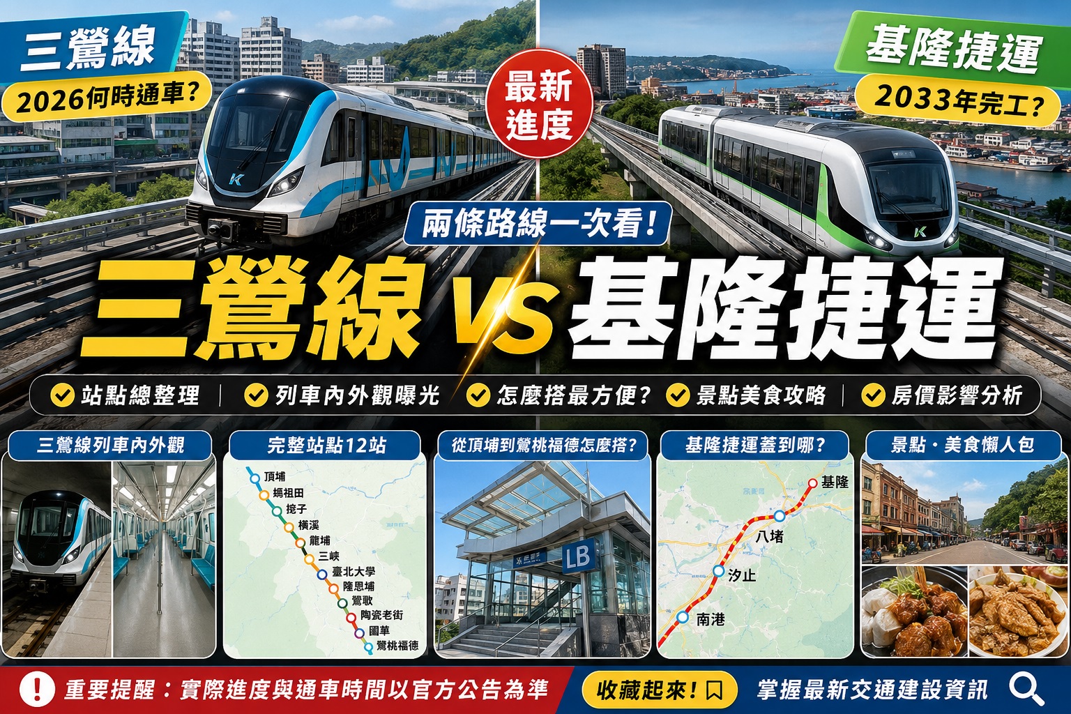 三鶯線何時通車？基隆捷運蓋到哪？