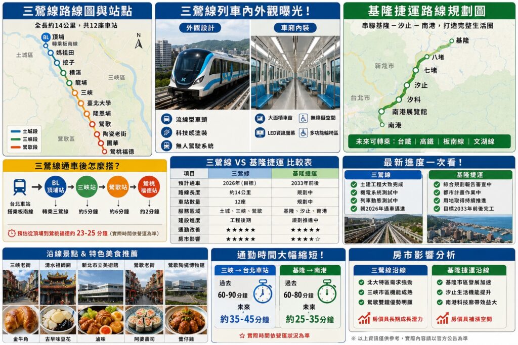 【三鶯線何時通車？基隆捷運蓋到哪？】12站路線、房價變化、通勤時間、景點美食一次看