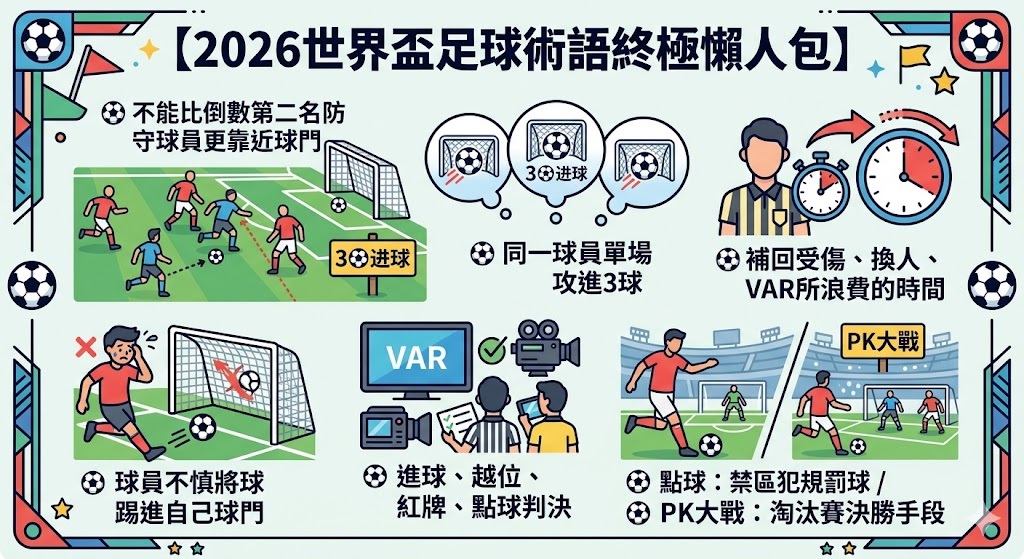 2026世界盃足球術語終極懶人包