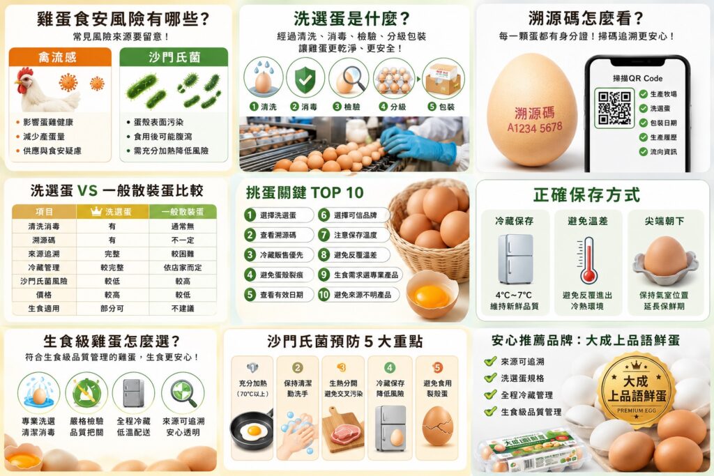 雞蛋食安風險怎麼把關？｜禽流感、沙門氏菌頻傳！洗選蛋、溯源碼、生食級雞蛋怎麼選？｜2026最新挑蛋指南一次看懂