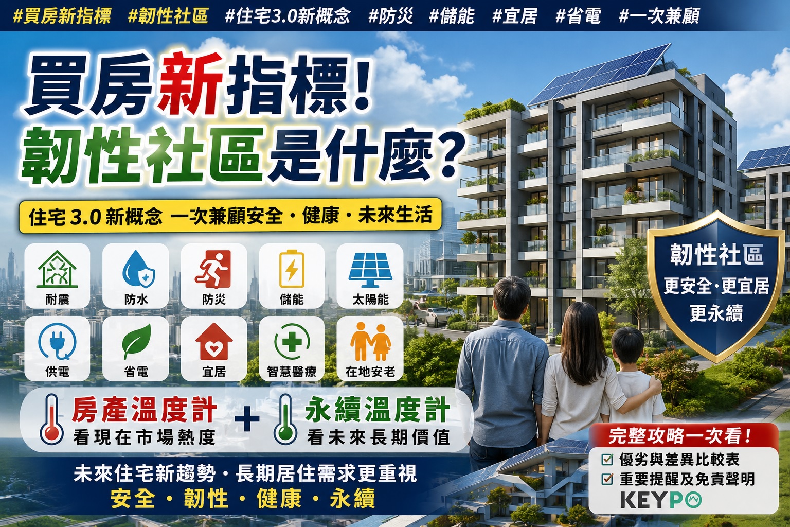 2026買房新指標｜韌性社區是什麼？住宅3.0正在改變購屋標準：防災、耐震、儲能、太陽能、智慧醫療一次看懂