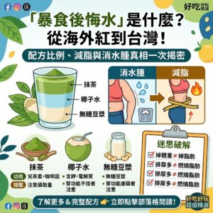 Read more about the article 暴食後悔水是什麼？從海外紅到台灣！配方比例、減脂與消水腫真相一次揭密